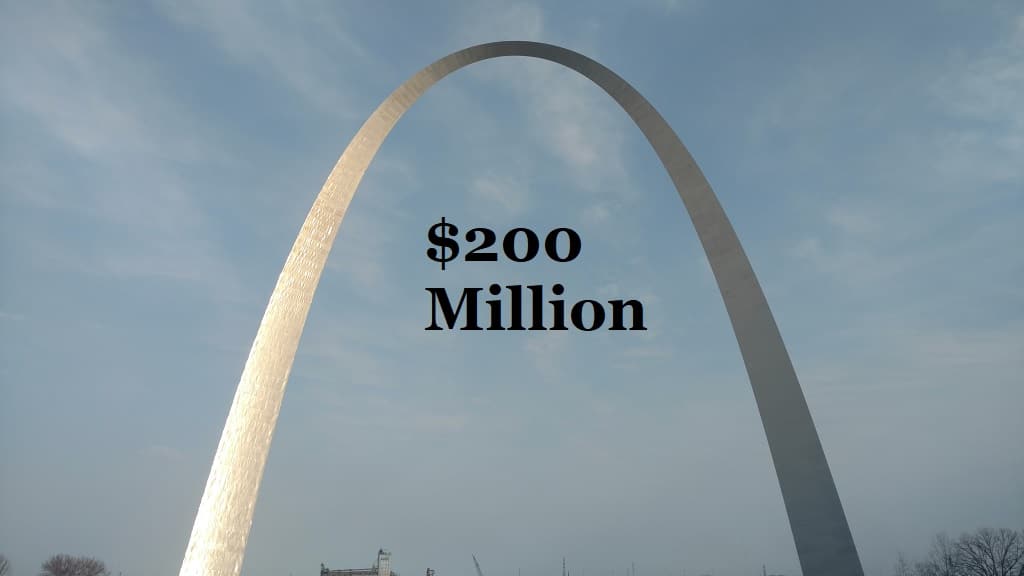 200 million milestone ST Louis arch