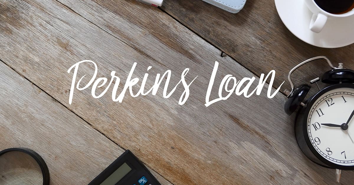 perkins-loan-text-wood-background