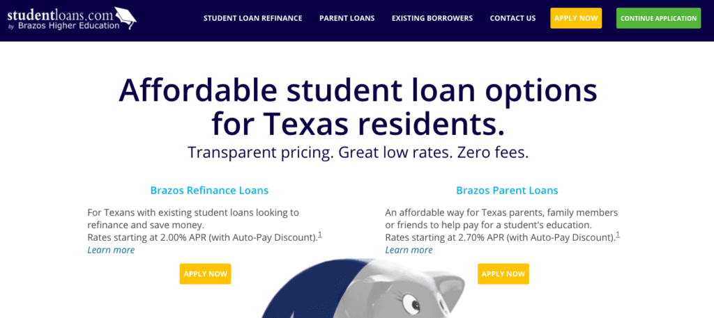 studentloans.com Homepage