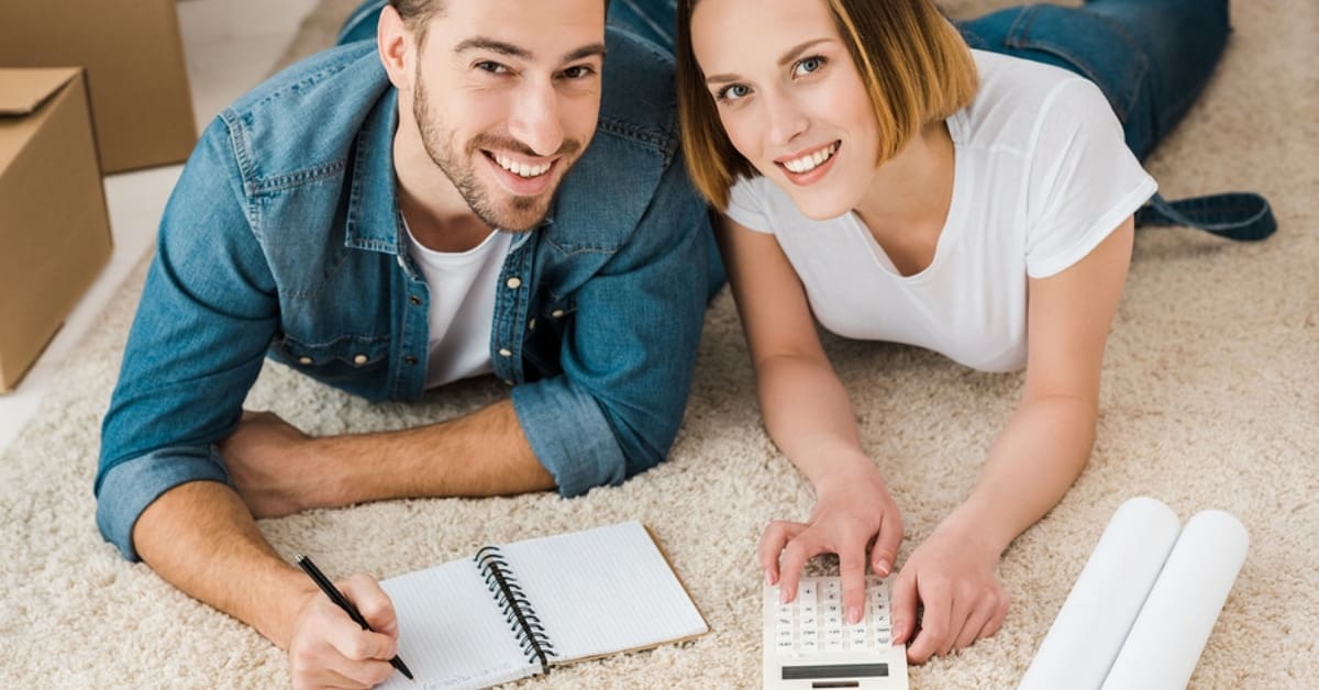 Couple Making Calculations Together