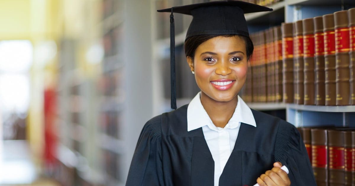 African American Woman Graduate on Graduation Day