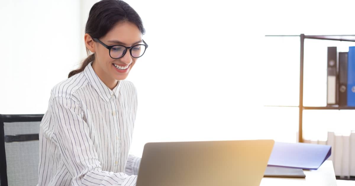 Woman Working on Computer