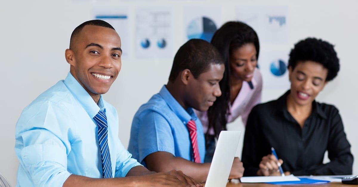 African American Man in Suit and Tie Smiling