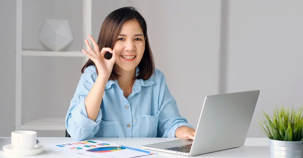 Woman Giving A-Okay Sign