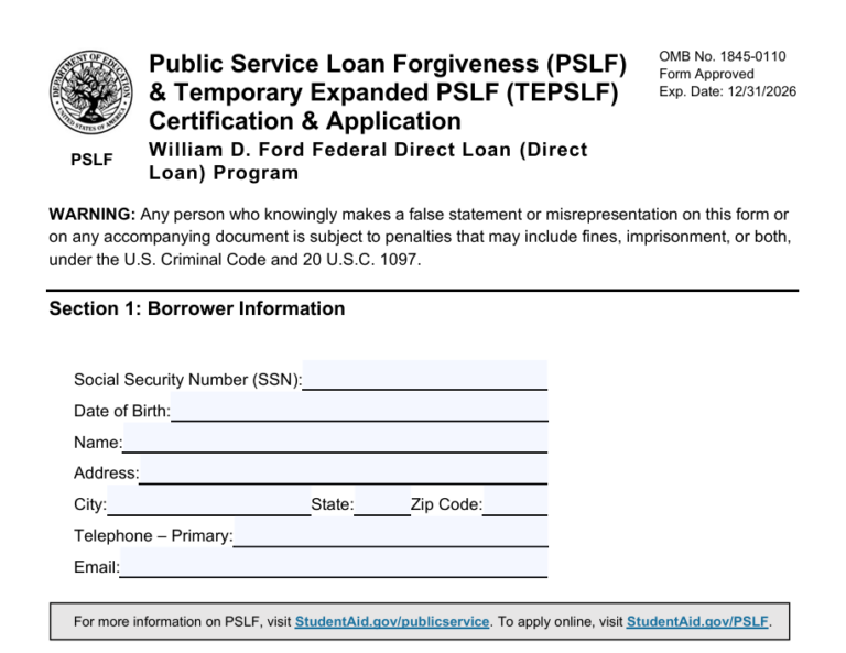 PSLF Employment Certification Form: Guide to Completing and Submitting
