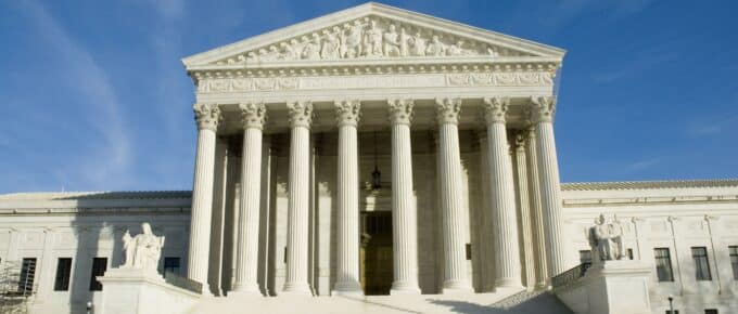 us supreme court in washington dc in bright sunlight