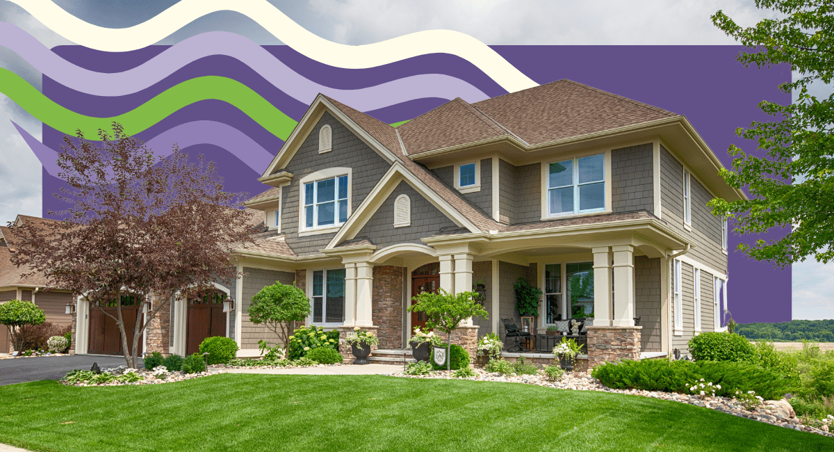 big family house with tress and front yard