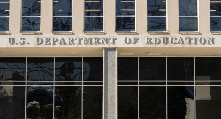 Department of Education building from street level