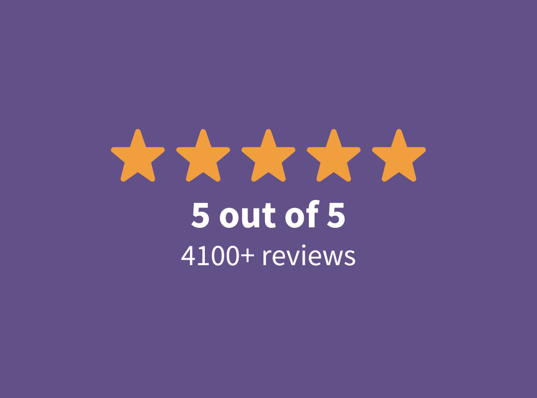 5 out of 5 stars 4100+ reviews